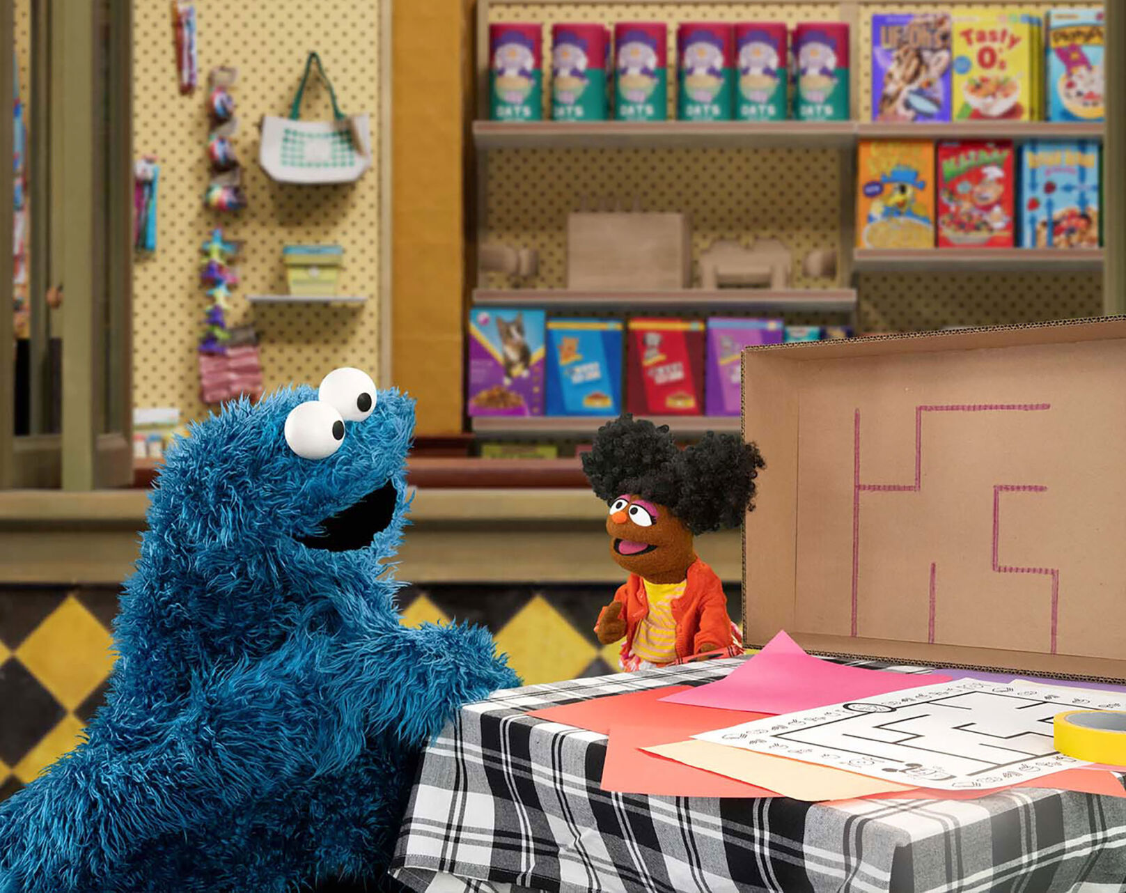 Cookie Monster and Gabrielle
